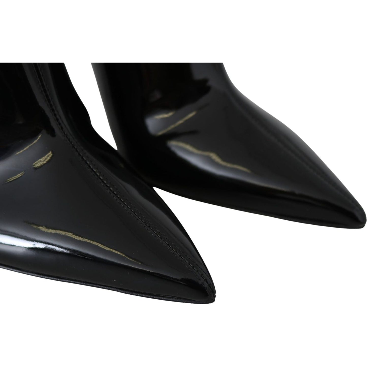 Jimmy Choo Elegant Black Patent Heeled Boots Jimmy Choo Black