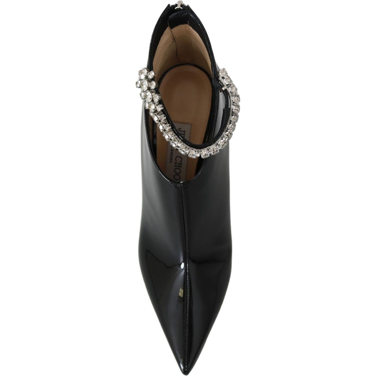 Jimmy Choo Elegant Black Patent Heeled Boots Jimmy Choo Dark Slate Gray