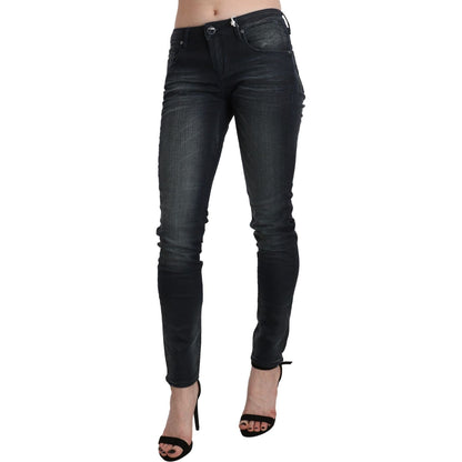 Acht Blue Washed Low Waist Skinny Denim Trouser Acht