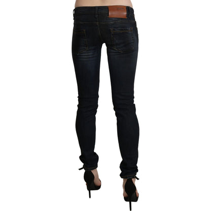 Acht Black Washed Low Waist Skinny Denim Jeans Acht