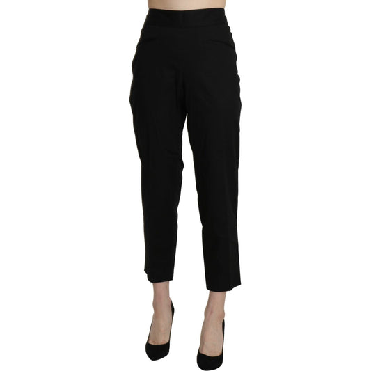 BENCIVENGA Black High Waist Straight Cropped Dress Pants BENCIVENGA