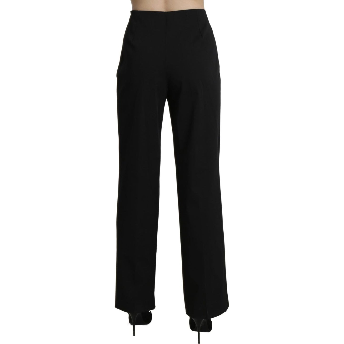 BENCIVENGA Black High Waist Straight Dress Trouser Pants BENCIVENGA