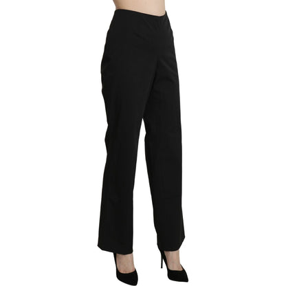 BENCIVENGA Black High Waist Straight Dress Trouser Pants BENCIVENGA