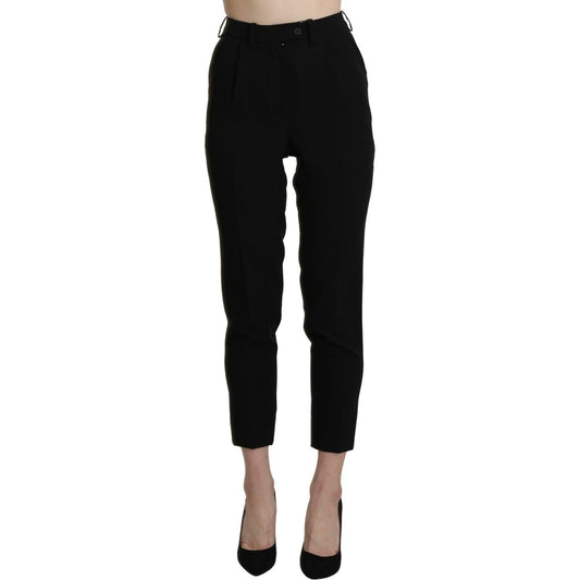 BENCIVENGA Black High Waist Skinny Cropped Dress Trouser Pant BENCIVENGA
