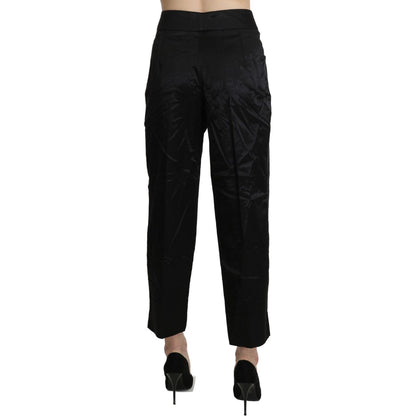 BENCIVENGA Black High Waist Straight Cropped Dress Trouser Pants BENCIVENGA