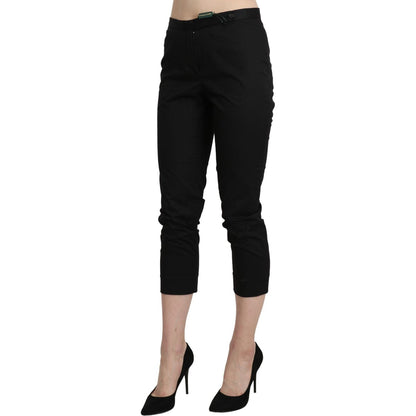 BENCIVENGA Black High Waist Skinny Cropped Dress Trouser Pants BENCIVENGA