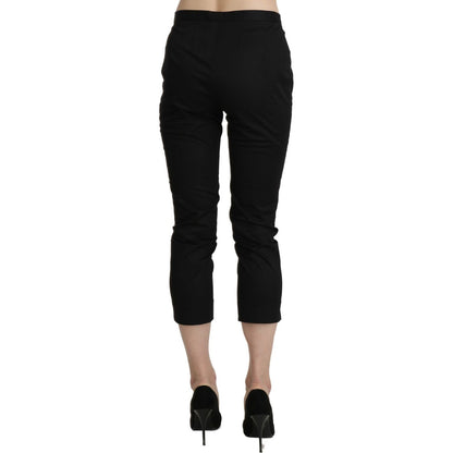 BENCIVENGA Black High Waist Skinny Cropped Dress Trouser Pants BENCIVENGA