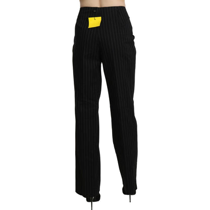 BENCIVENGA Black High Waist Straight Dress Trouser Pants BENCIVENGA