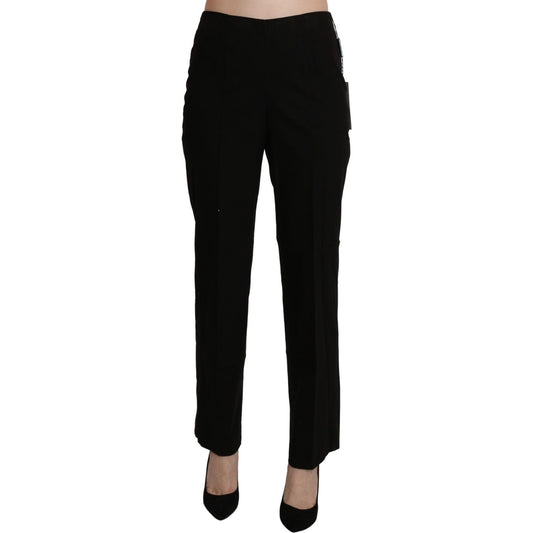 BENCIVENGA Black High Waist Straight Dress Trouser Pant BENCIVENGA