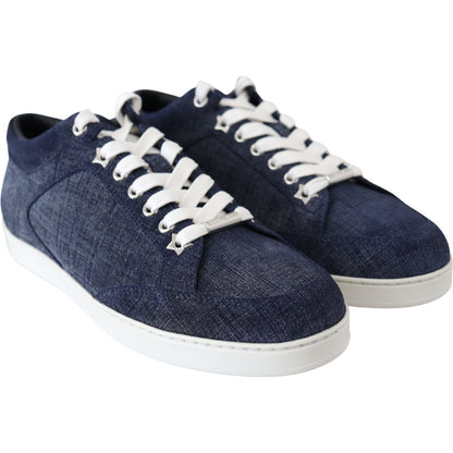 Jimmy Choo Miami Blue Denim Sneakers
