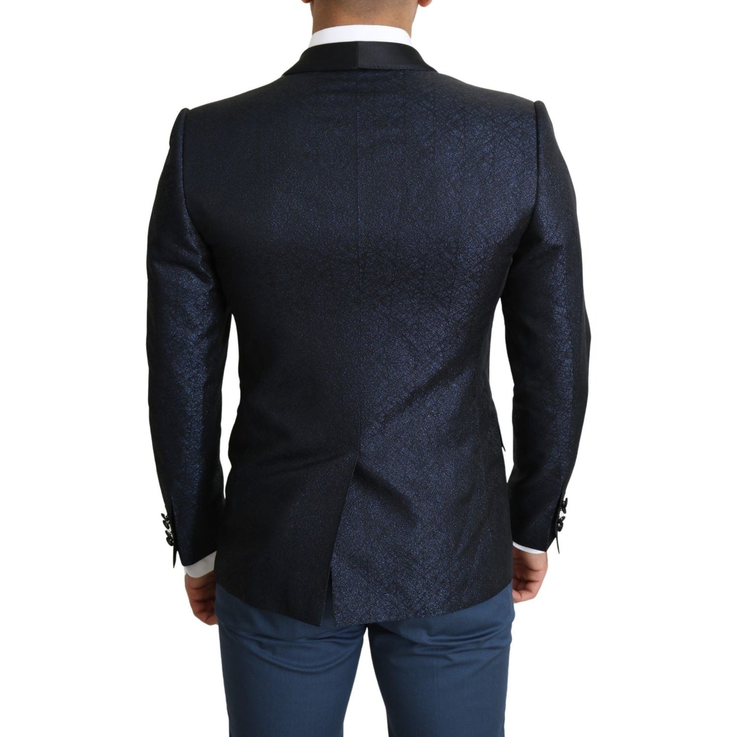 Dolce & Gabbana Elegant Martini Blue Slim Fit Blazer Dolce & Gabbana