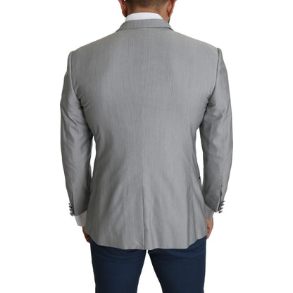 Dolce & Gabbana Light Gray Single Breasted SARTORIA Blazer Dolce & Gabbana