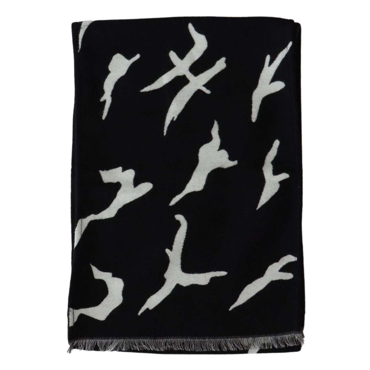 Givenchy Black White Wool Unisex Winter Warm Scarf Wrap Shawl Givenchy
