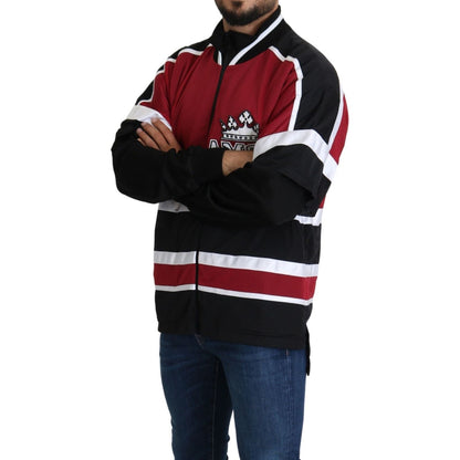 Dolce & Gabbana Red Black AMORE Sport Full Zipper Sweater Dolce & Gabbana