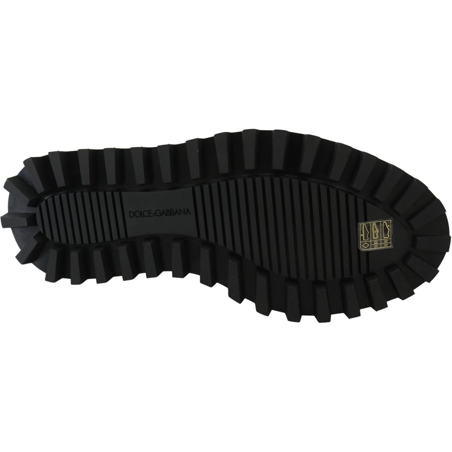 Dolce & Gabbana Black Rubberized Calfskin Chunky Derby Vulcano Shoes Dolce & Gabbana