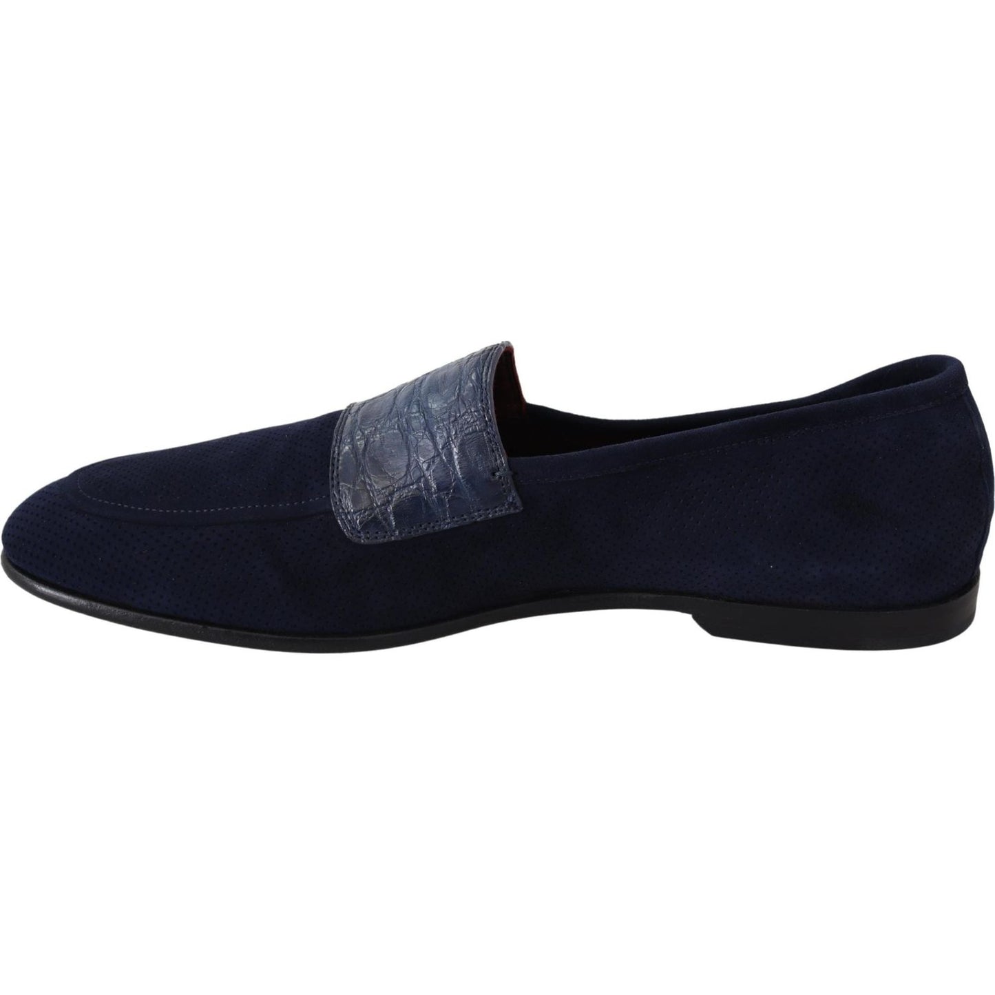 Dolce & Gabbana Elegant Blue Suede Leather Loafers Dolce & Gabbana