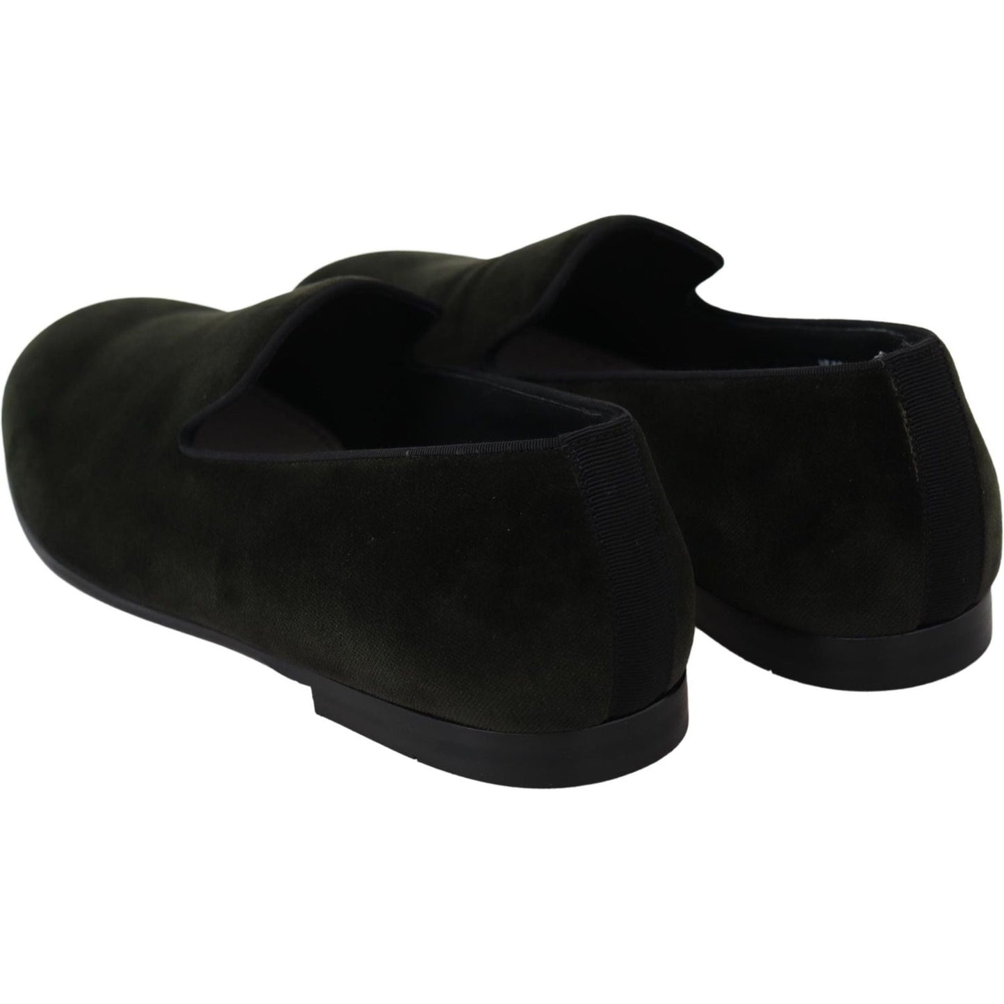 Dolce & Gabbana Green Velvet Slip On Mens Loafers Shoes Dolce & Gabbana