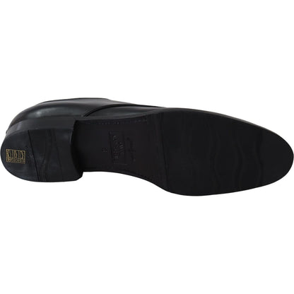 Dolce & Gabbana Black Leather SARTORIA Hand Made Shoes Dolce & Gabbana