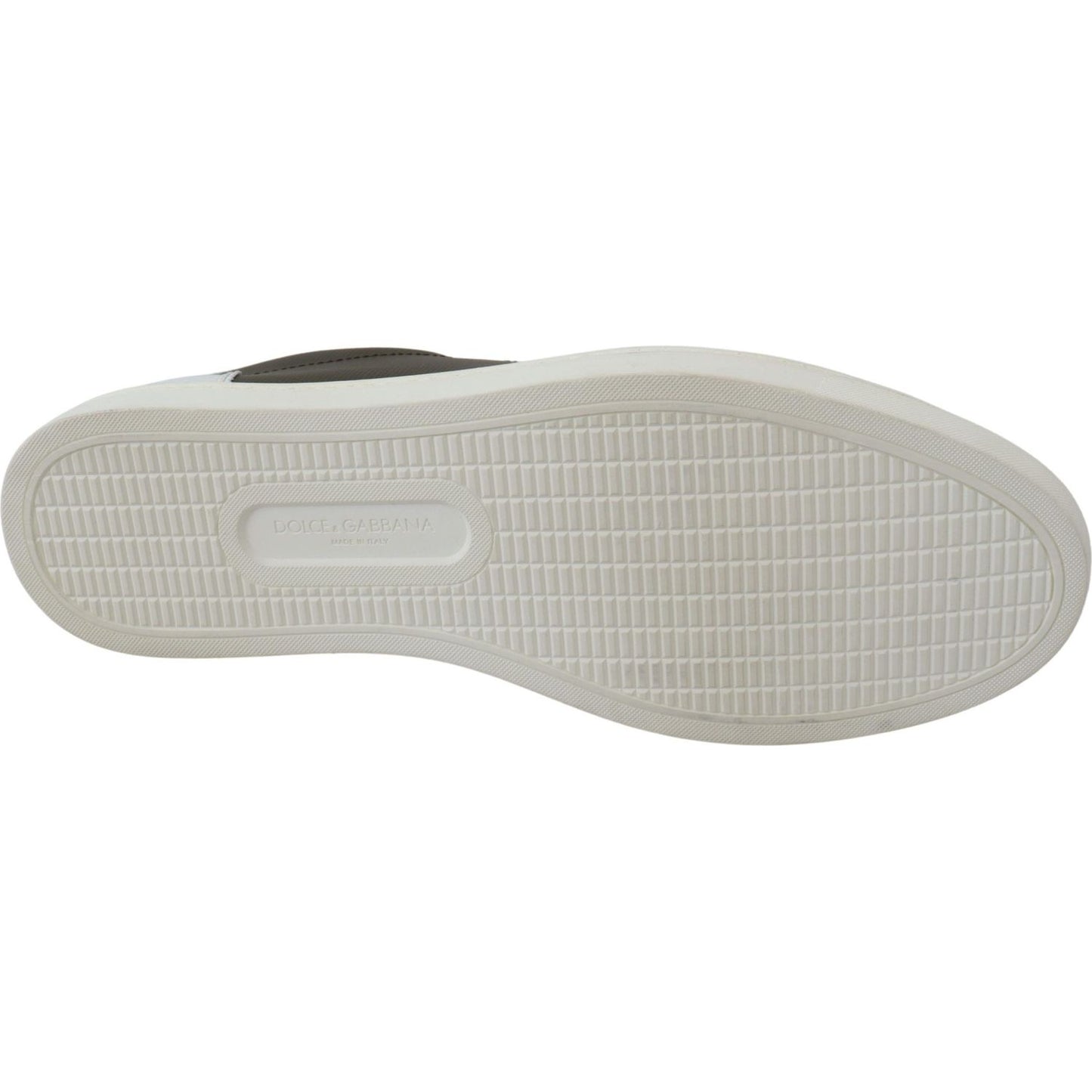 Dolce & Gabbana White Green Leather Low Top Sneakers Shoes Dolce & Gabbana