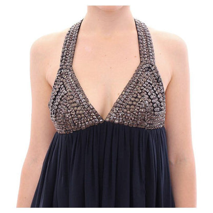 Anaikka Navy Blue Studs Embellished Top Blouse Anaikka