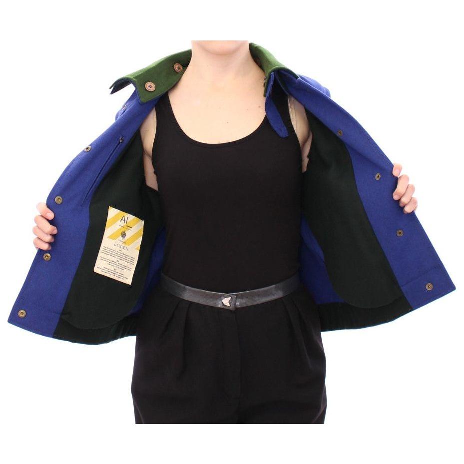 Andrea Incontri Habsburg Blue Green Wool Jacket Coat