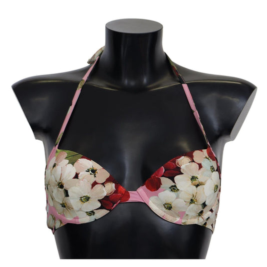 Dolce & Gabbana Multicolor Floral Swimsuit Beachwear Bikini Tops