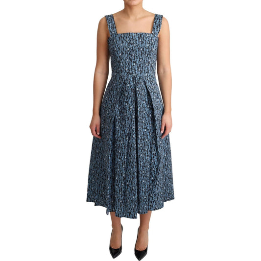 Dolce & Gabbana Elegant Sleeveless A-line Blue Heart Dress Dolce & Gabbana