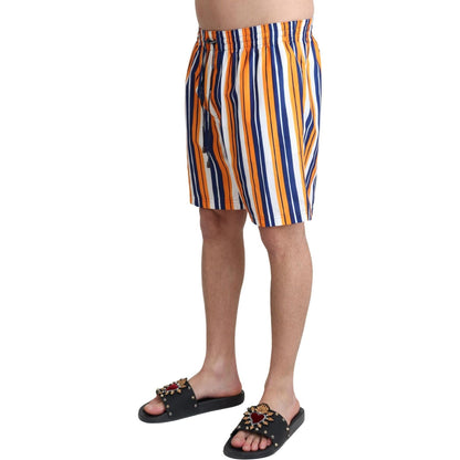 Dolce & Gabbana Multicolor Striped Beachwear Swimshorts Dolce & Gabbana