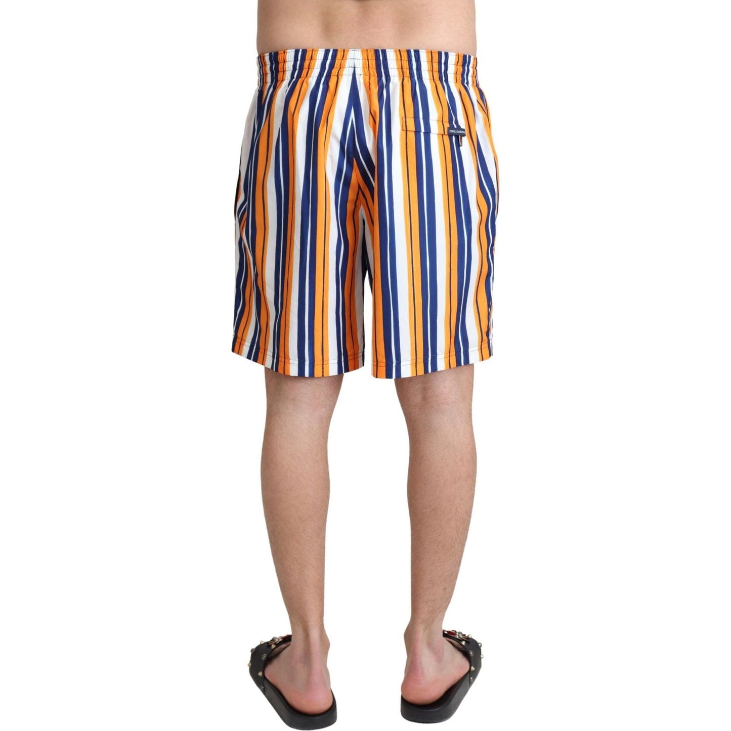 Dolce & Gabbana Multicolor Striped Beachwear Swimshorts Dolce & Gabbana