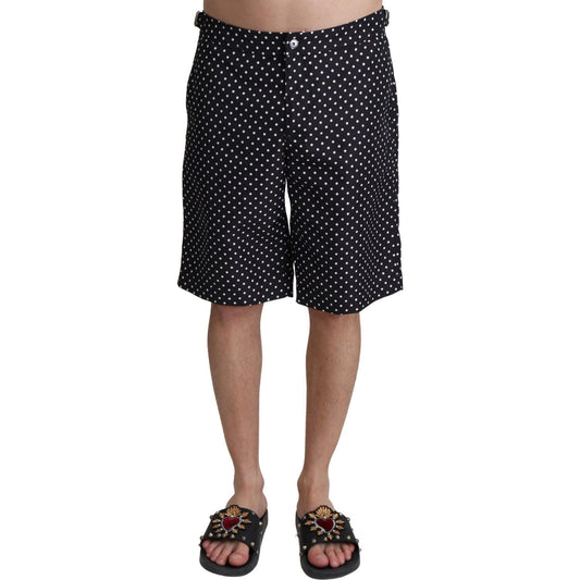 Dolce & Gabbana Black Polka Dots Beachwear Shorts Swimwear Dolce & Gabbana