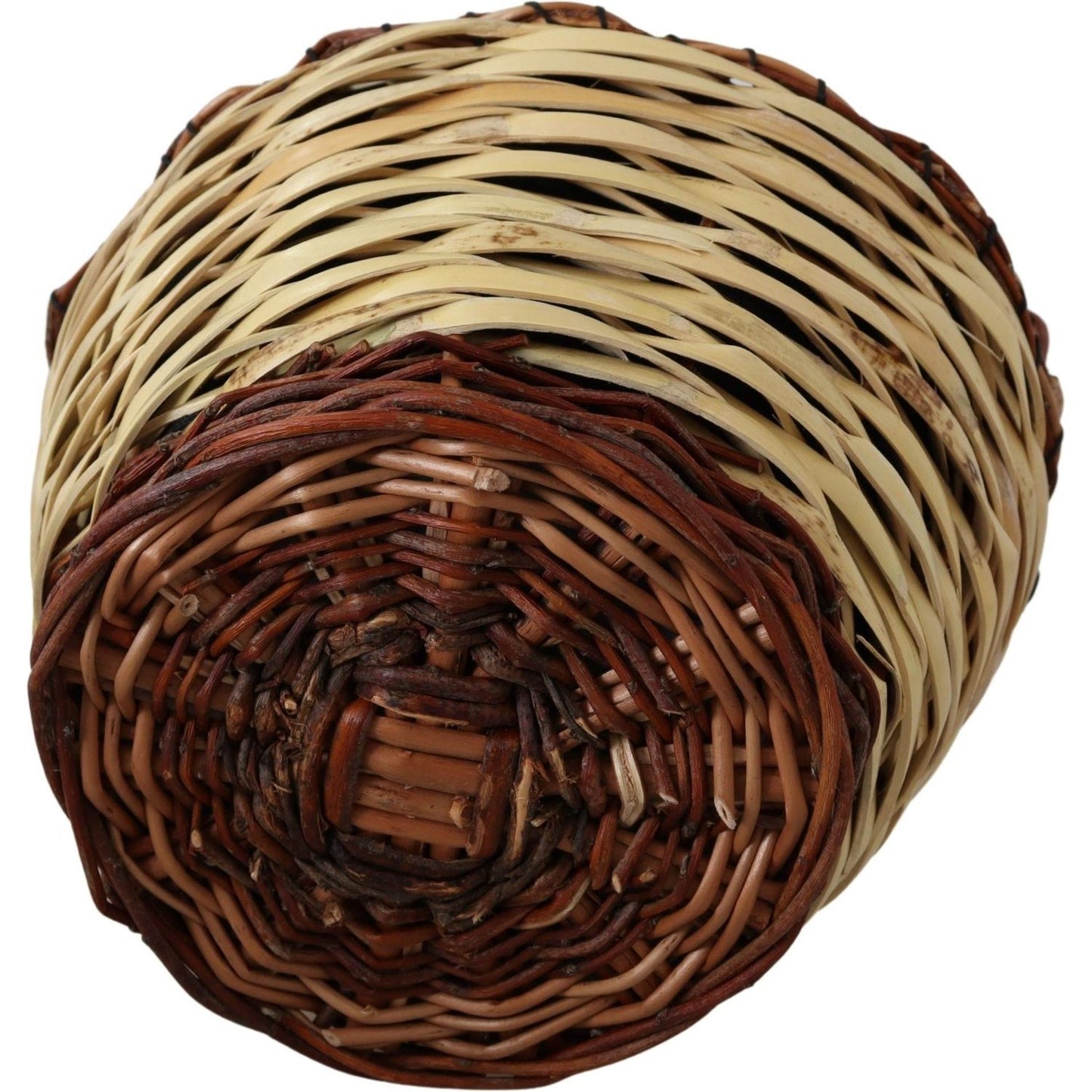 Dolce & Gabbana Beige Wood Wicker Rattan Basket Tote Bag
