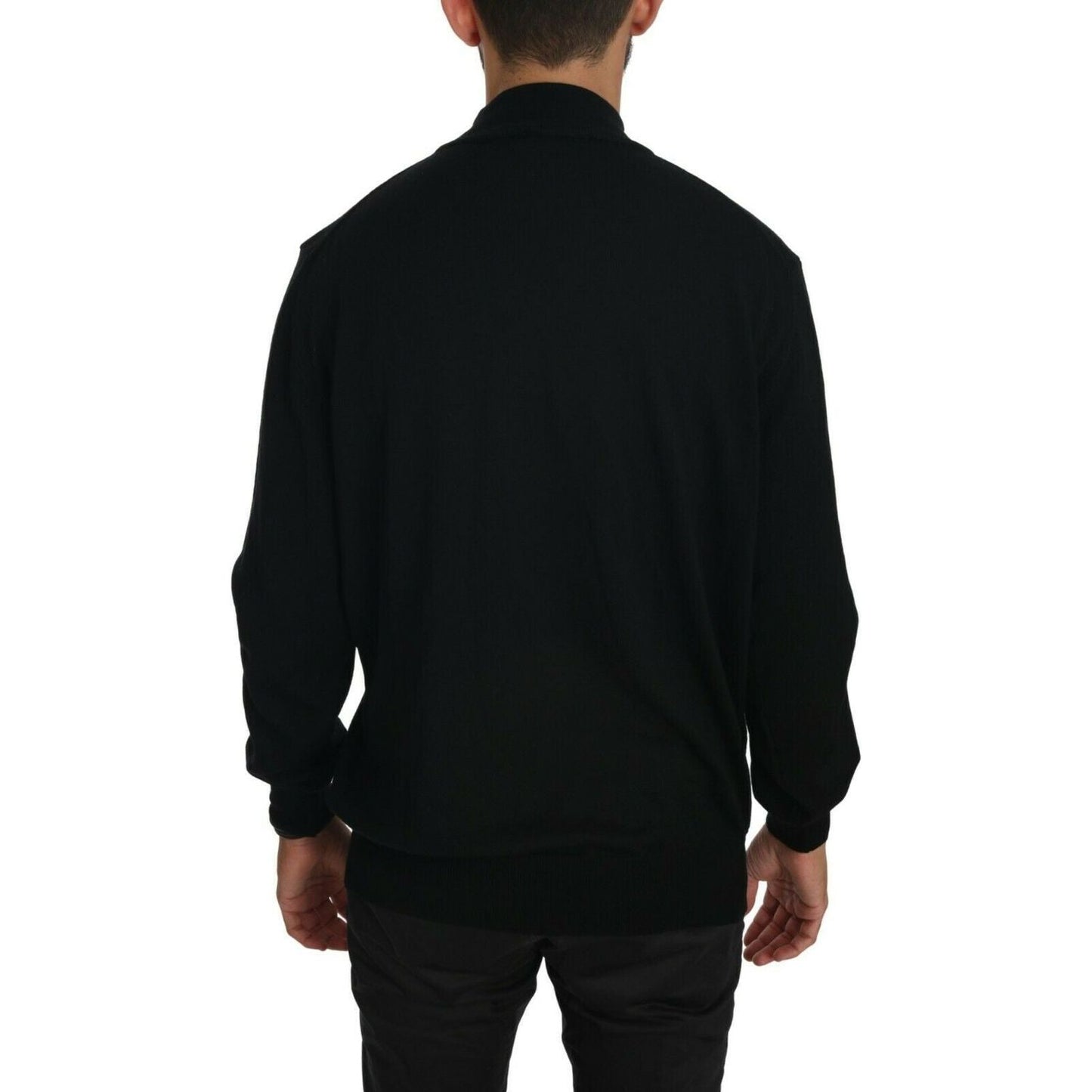 MILA SCHÖN Black Turtle Neck Pullover Top Virgin Wool Sweater 1728,67345645728,Black,Clothing,L,M,Material: 100% Virgin Wool,Men,Men - Clothing,MILA SCHÖN,New with tags,Sweaters - Clothing,Sweaters - Men - Clothing,Turtlenecks - Sweaters - Clothing,XL,XXL