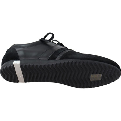 Dolce & Gabbana Black Logo Leather Casual Sneakers Shoes Dolce & Gabbana
