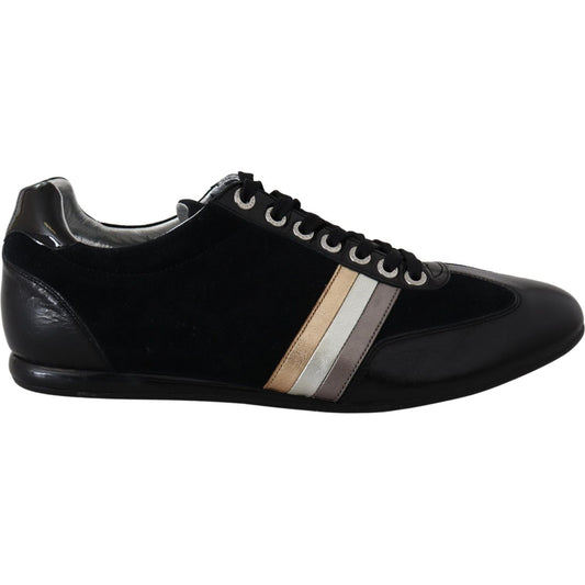 Dolce & Gabbana Elegant Black Leather Sport Sneakers Dolce & Gabbana