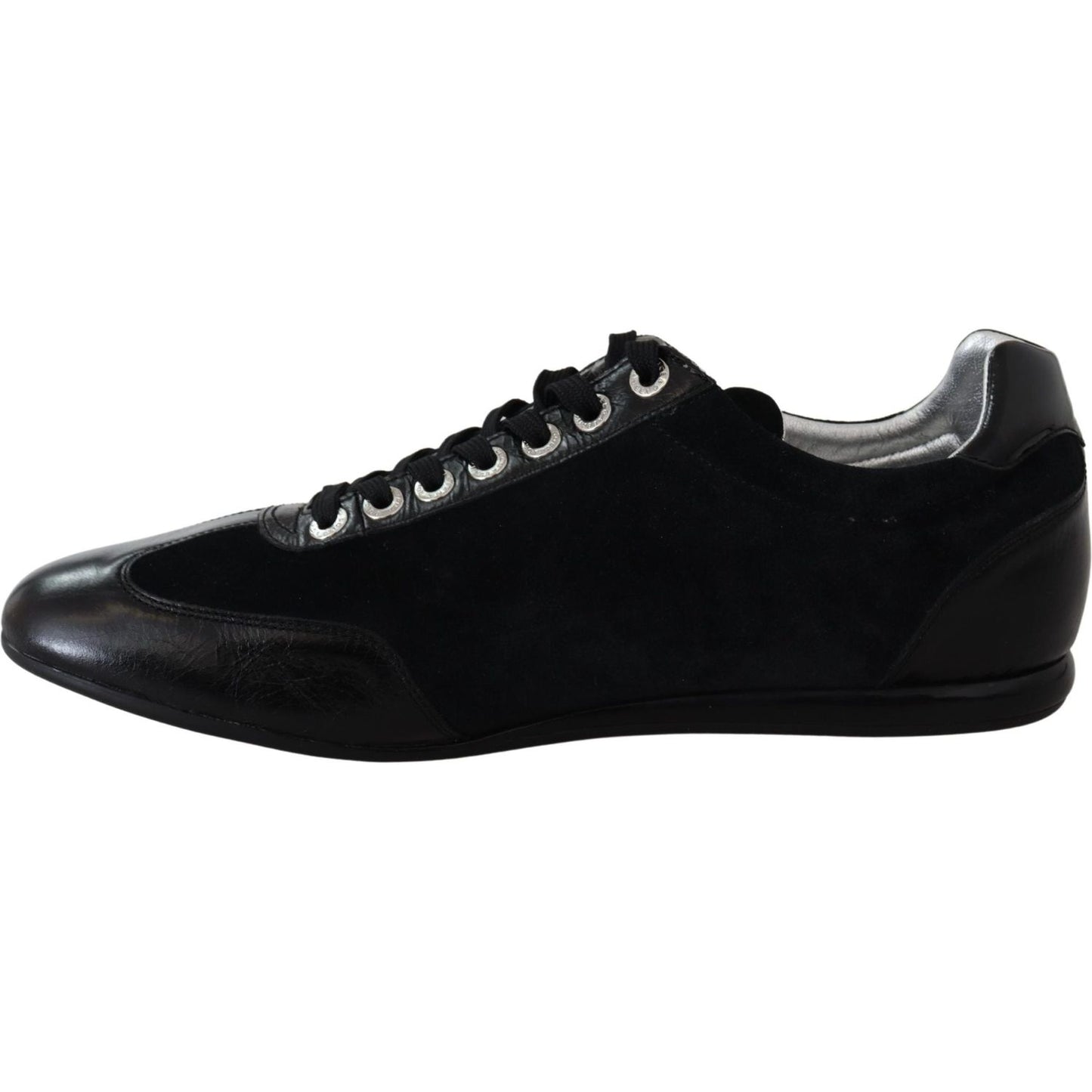 Dolce & Gabbana Elegant Black Leather Sport Sneakers Dolce & Gabbana