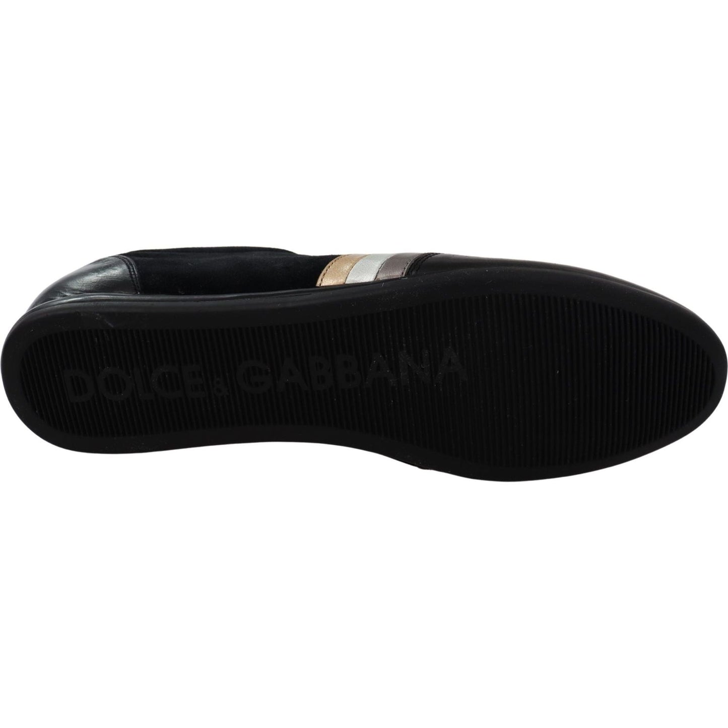 Dolce & Gabbana Elegant Black Leather Sport Sneakers Dolce & Gabbana