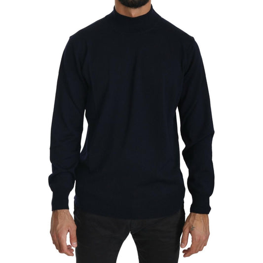 MILA SCHÖN Dark Blue Crewneck Pullover 100% Wool Sweater MILA SCHÖN