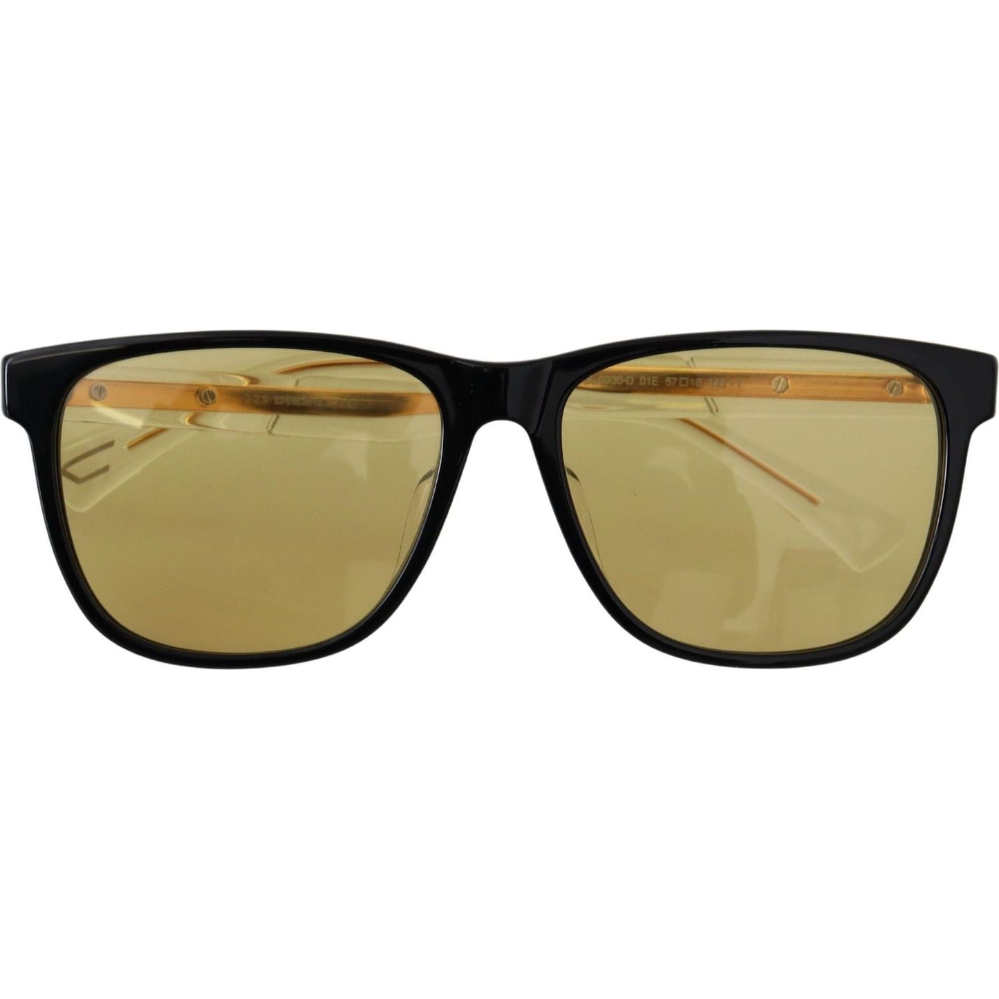 Diesel Chic Black Acetate Sunglasses with Yellow Lenses Diesel