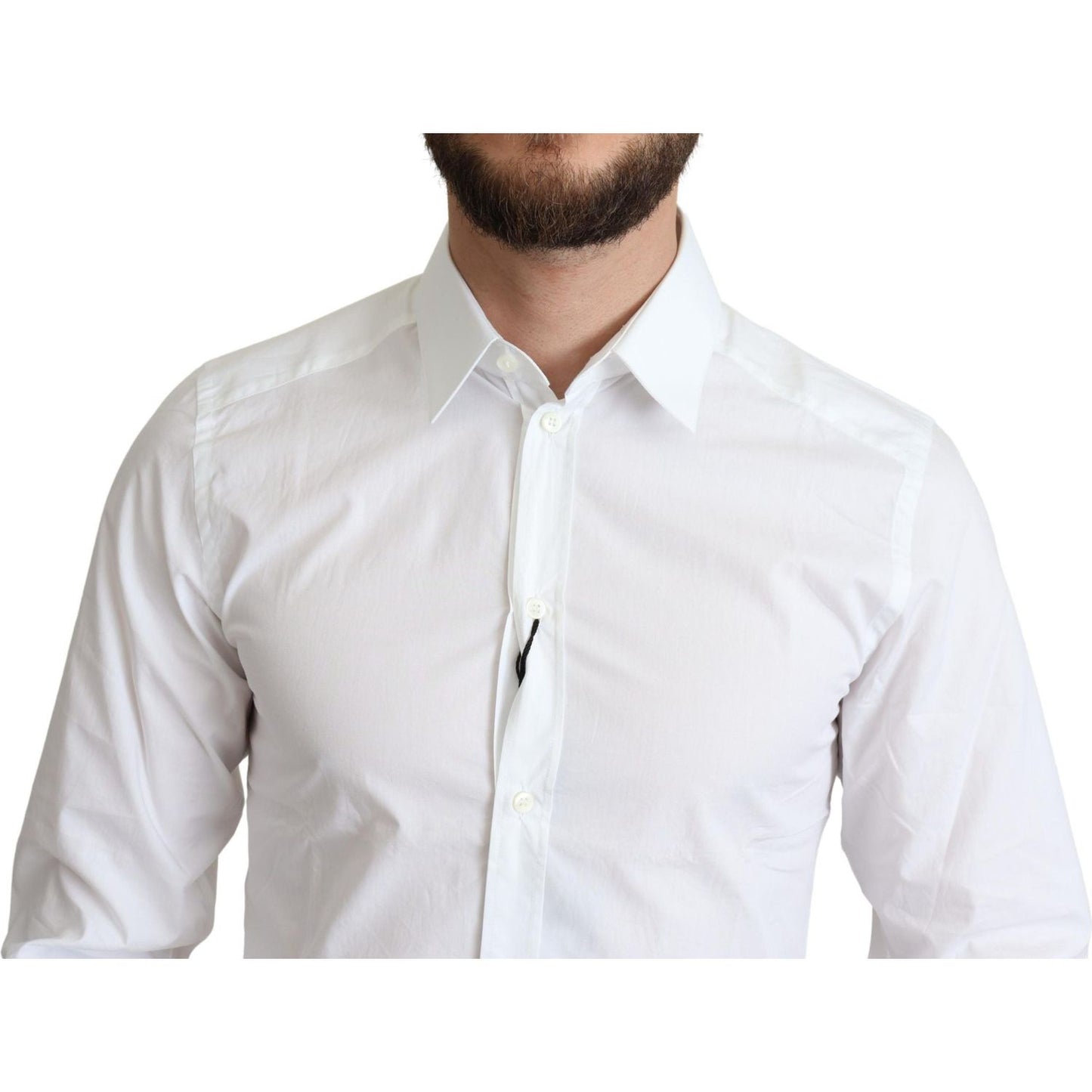 Dolce & Gabbana Elegant White Cotton Dress Shirt Dolce & Gabbana