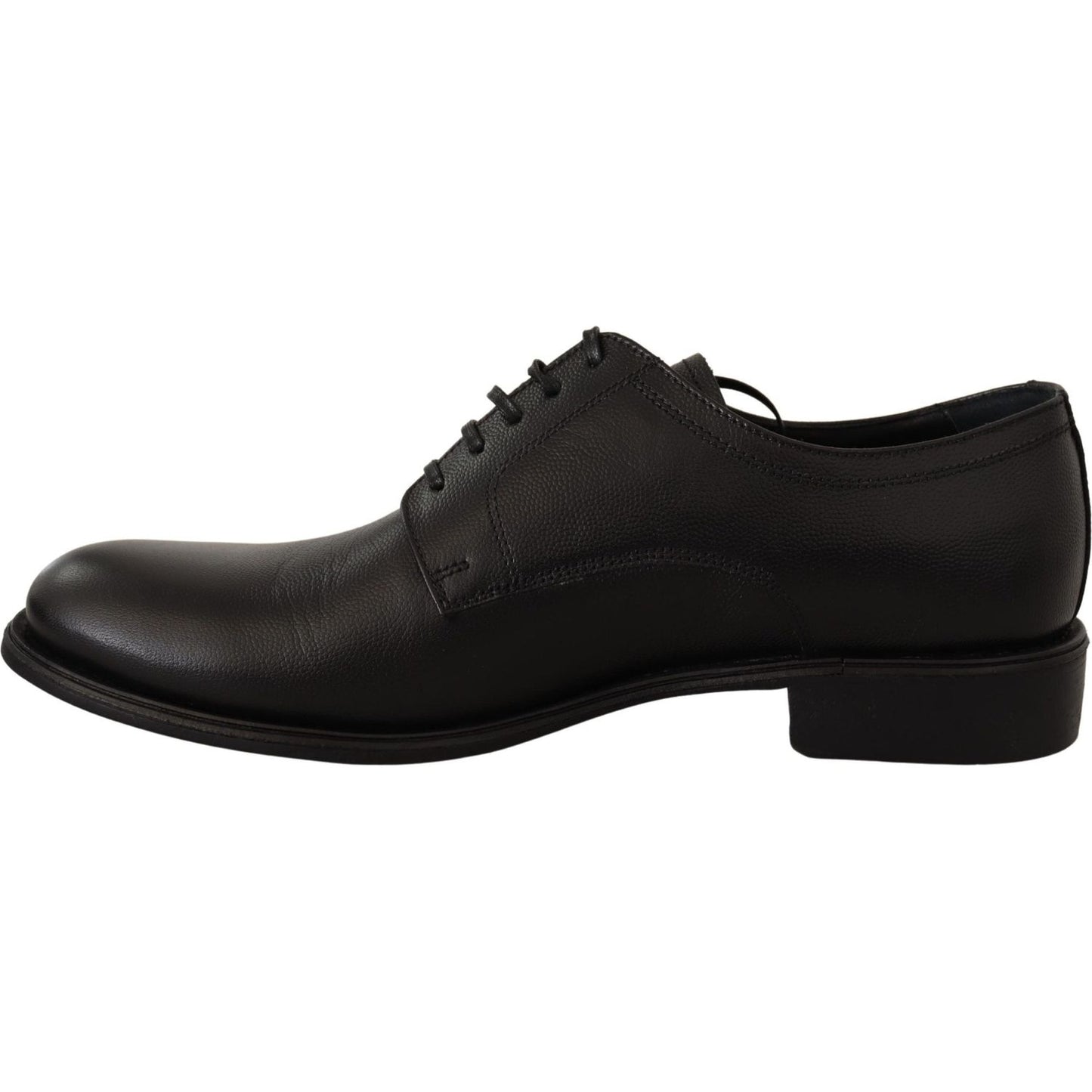 Dolce & Gabbana Black Leather Lace Up Mens Formal Derby Shoes Dolce & Gabbana