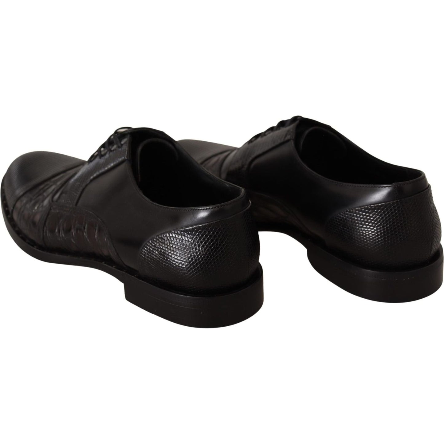Dolce & Gabbana Black Leather Exotic Skins Formal Shoes Dolce & Gabbana