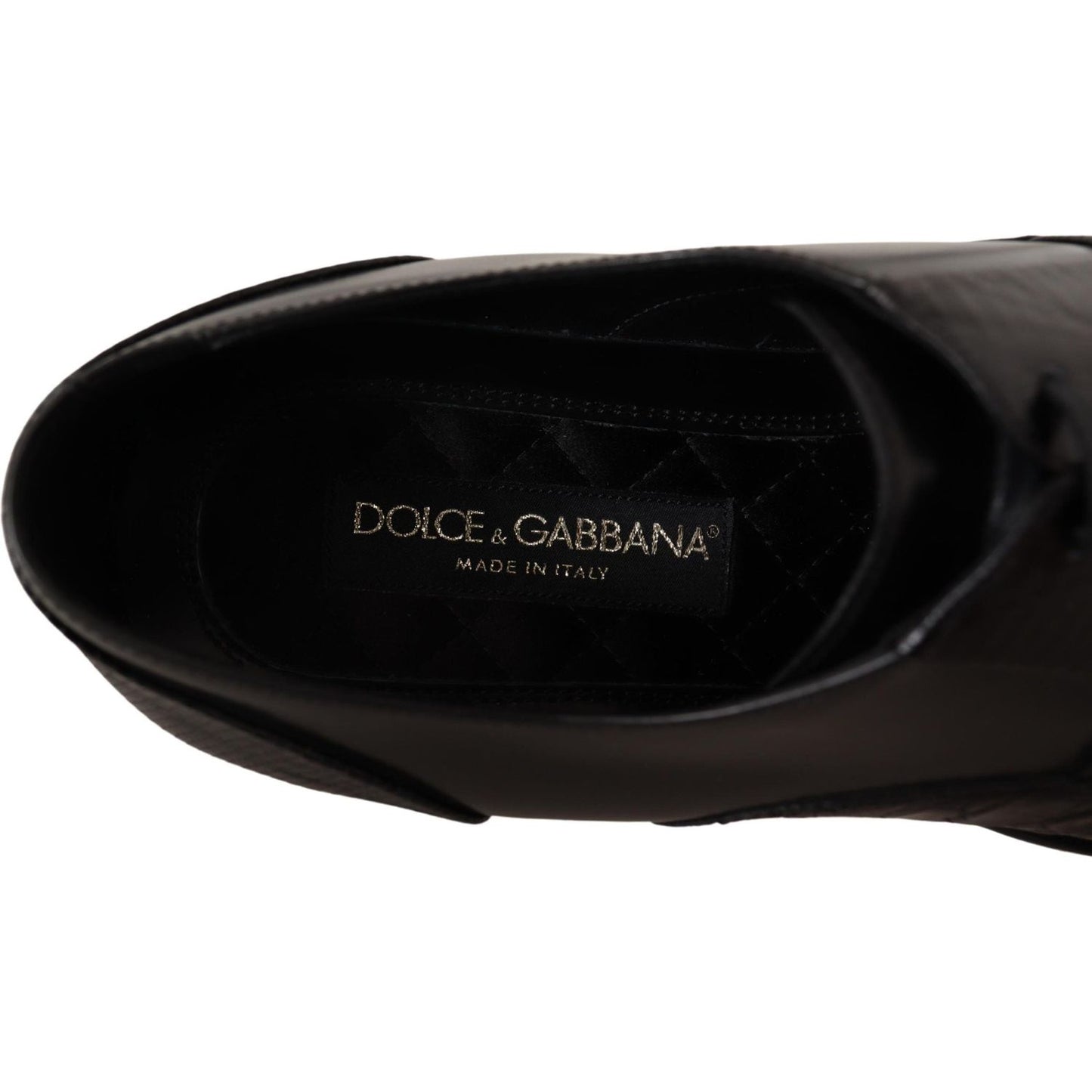 Dolce & Gabbana Black Leather Exotic Skins Formal Shoes Dolce & Gabbana