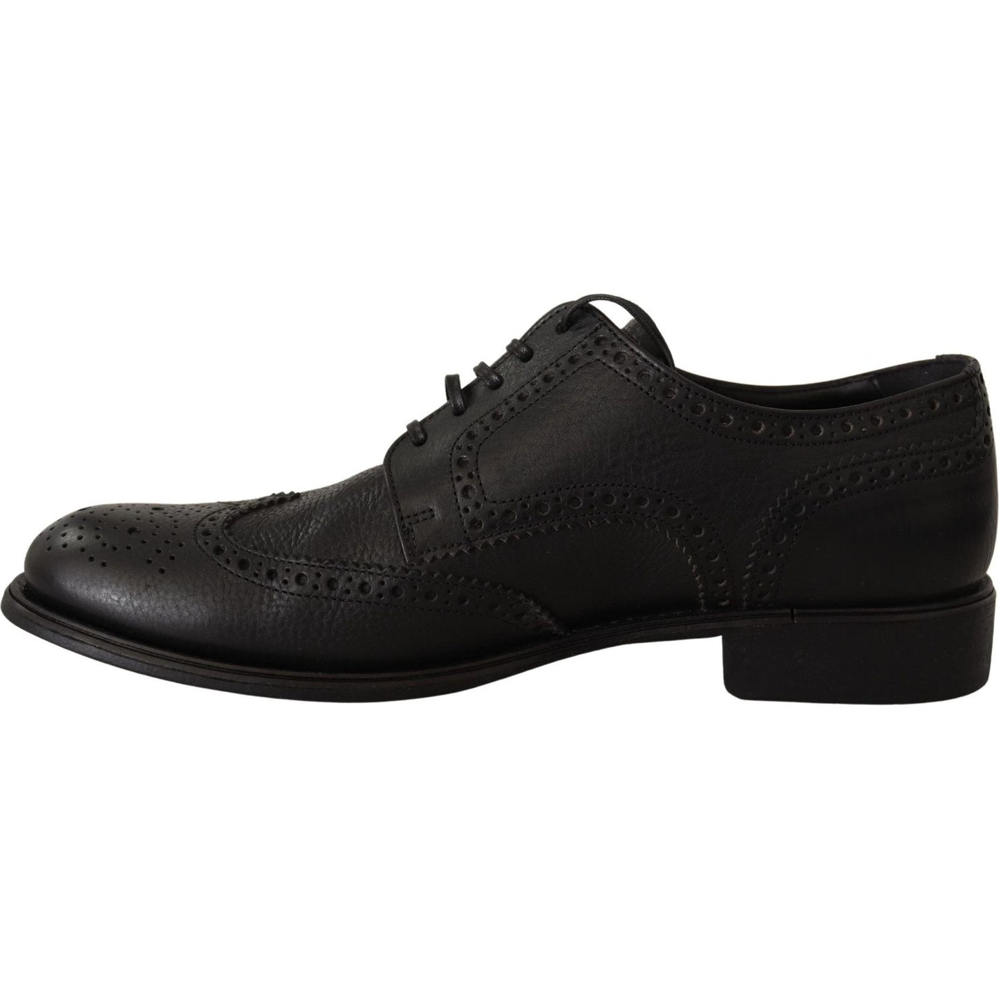 Dolce & Gabbana Black Leather Oxford Wingtip Formal Dress Shoes Dolce & Gabbana