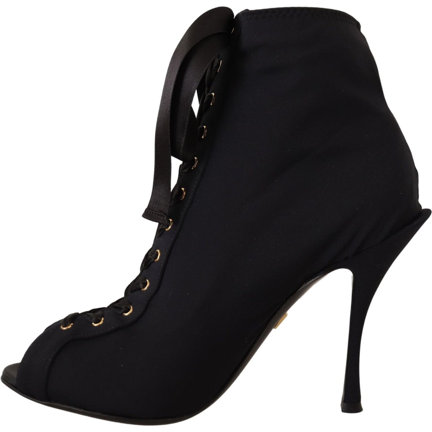 Dolce & Gabbana Elegant Ankle Open Toe Heel Boots Dolce & Gabbana