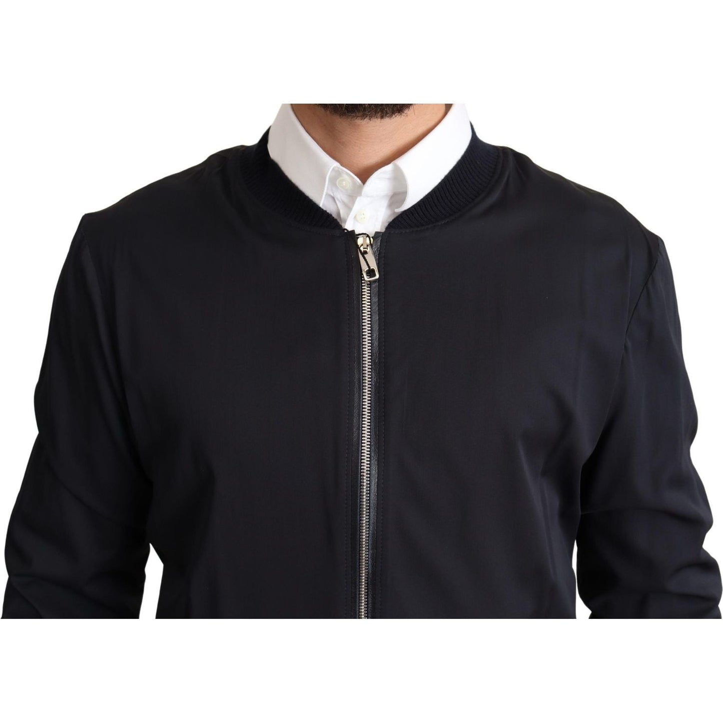 Dolce & Gabbana Elegant Silk Blend Bomber Jacket Dolce & Gabbana