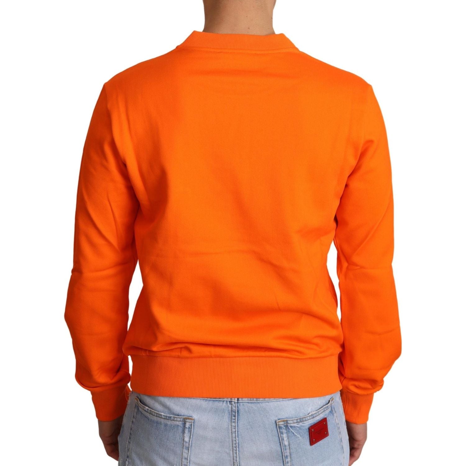 Dolce & Gabbana Orange King Ceasar Cotton Pullover Sweater