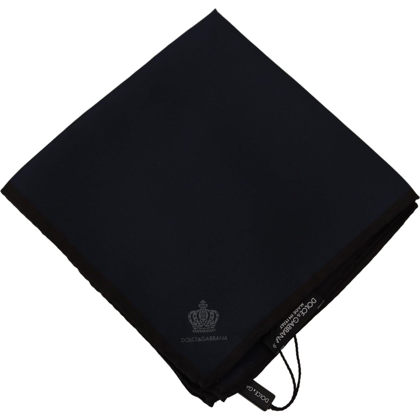 Dolce & Gabbana Elegant Silk Black Pocket Square Handkerchief Dolce & Gabbana