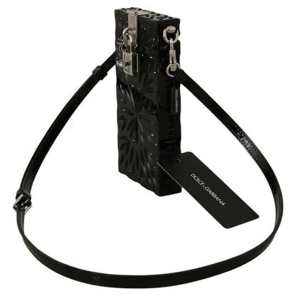 Dolce & Gabbana Black Crystal Plexiglass Cross Cigarette Case Holder
