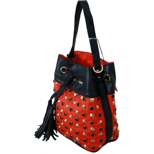 Patrizia Pepe Chic Red Shoulder Tote with Leather Strap Patrizia Pepe