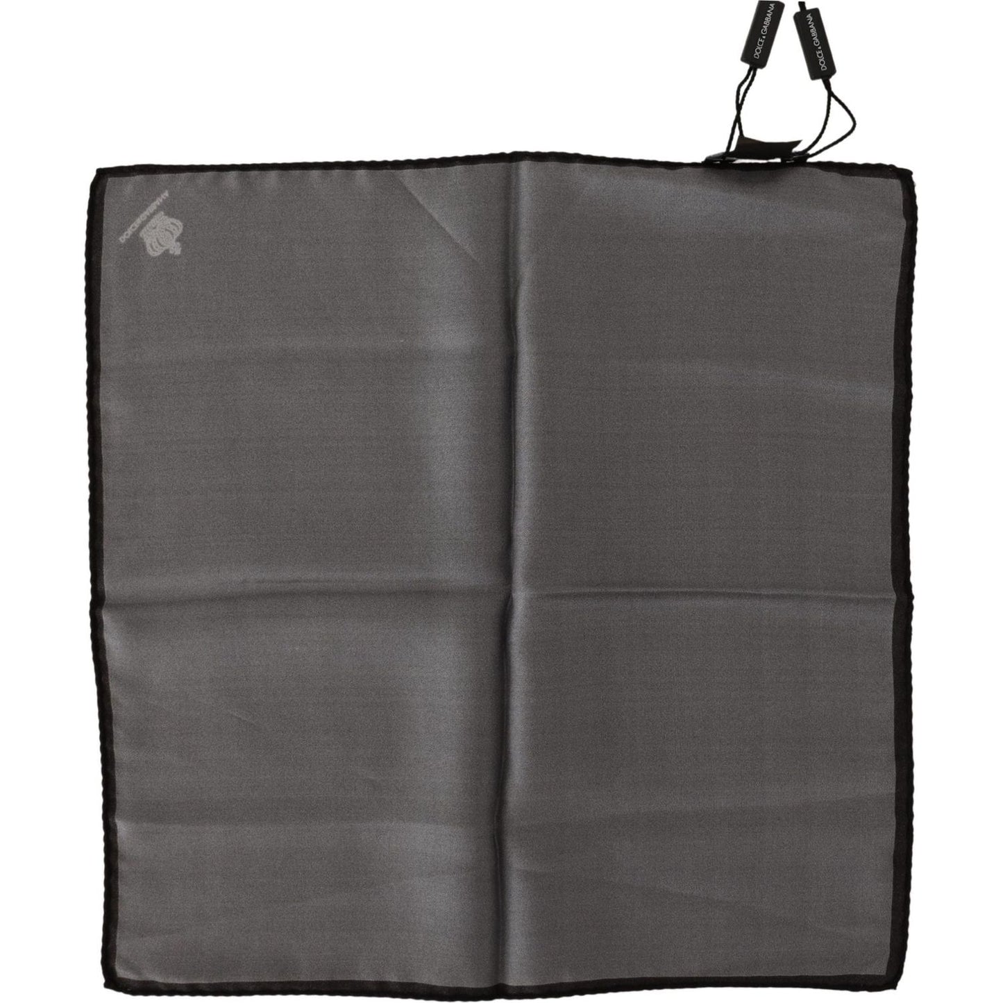 Dolce & Gabbana Gray 100% Silk Square Handkerchief Gray 100% Silk Square Handkerchief
